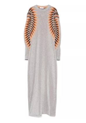 Rabanne lurex jacquard maxi dress - Grey