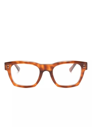 Marni Eyewear tortoiseshell rectangle-frame glasses - Orange
