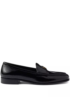 Prada patent-leather loafers - Black