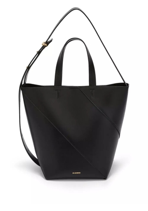 Jil Sander small Vertigo leather tote bag - Black