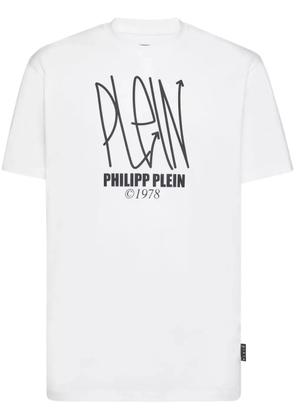 Philipp Plein logo-print cotton T-shirt - White