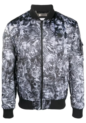 Philipp Plein Tatto-print bomber jacket - Black