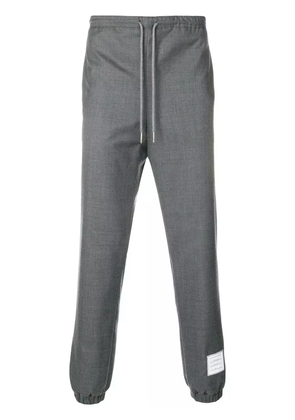 Thom Browne drawstring-waist wool track pants - Grey