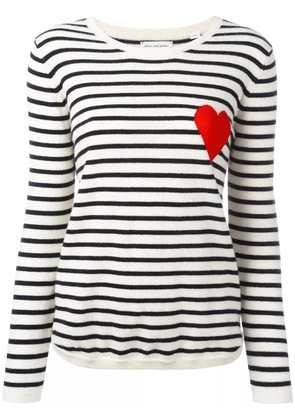 Chinti & Parker Breton stripe heart jumper - Neutrals