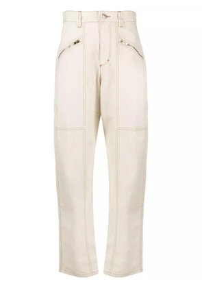 ISABEL MARANT Fanny straight-leg cargo trousers - Neutrals