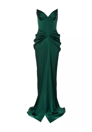 Ana Radu corset draped maxi dress - Green