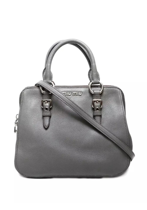 Miu Miu Pre-Owned 2000-2020 logo-lettering handbag - Grey