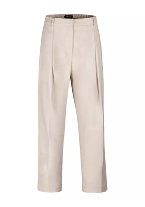 Moorer pleated cropped trousers - Neutrals