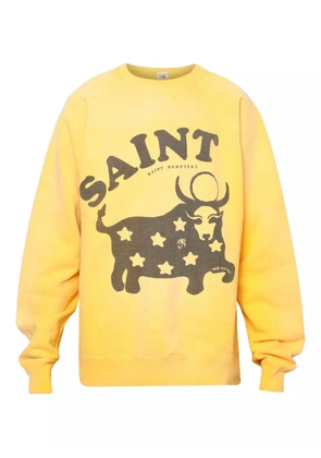 SAINT MXXXXXX bull star sweatshirt - Yellow