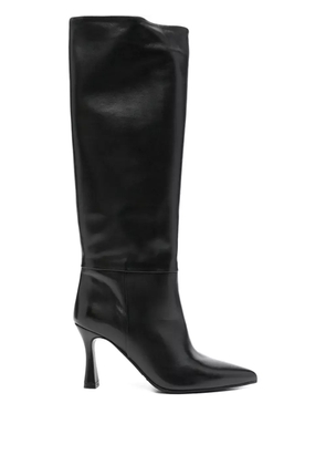 Evaluna 90mm pointed-toe leather knee-high boots - Black