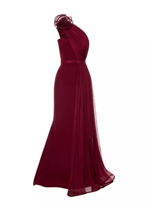 Ana Radu rose-embellished maxi dress - Red
