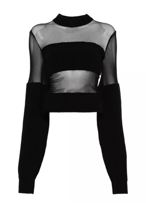 Jean Paul Gaultier cropped sweater - Black
