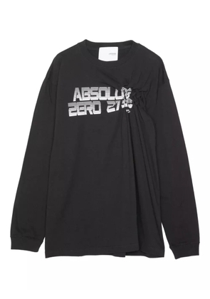 Yoshiokubo slogan-print T-shirt - Black