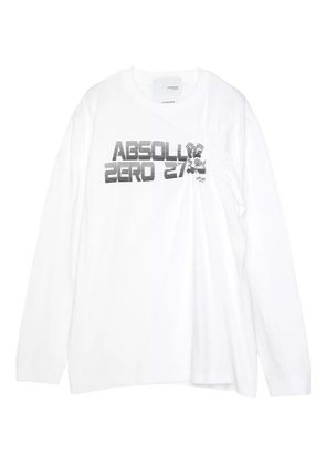 Yoshiokubo slogan-print T-shirt - White