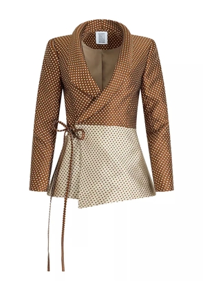 Rosie Assoulin Rapt Attention polka-dot wrap blazer - Brown