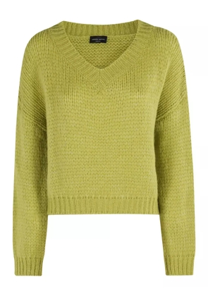 Roberto Collina V-neck knitted sweater - Green