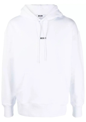 MSGM logo-print hoodie - White