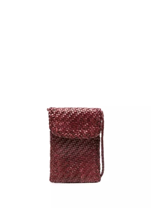 DRAGON DIFFUSION Phone leather crossbody bag - Red