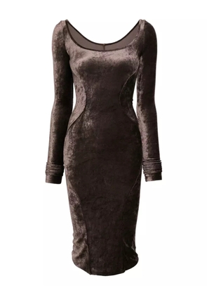 Rick Owens Lilies velour dress - Brown