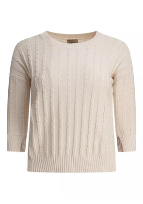 RAKKI cable-knit cotton sweater - Neutrals
