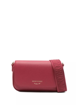 Emporio Armani logo-debossed shoulder bag - Red