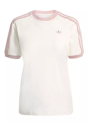 adidas ruffled three-stripes T-shirt - White