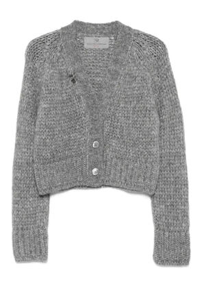 Ermanno Scervino button-embellished knit cardigan - Grey