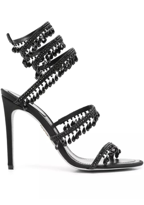 René Caovilla 110mm beaded-embellished stiletto sandals - Black