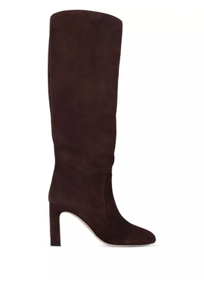 Stuart Weitzman 85mm block-heel suede boots - Brown