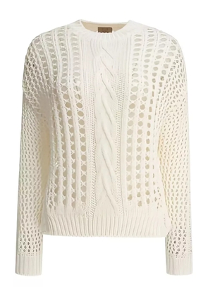RAKKI cable-knit sweater - White