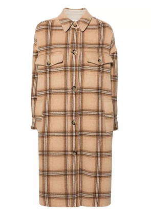 ISABEL MARANT Fontizia checked midi coat - Neutrals