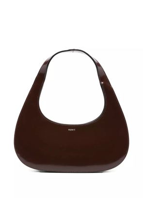 Coperni Slim Swipe patent-leather shoulder bag - Brown