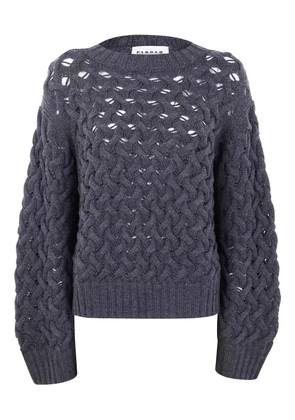P.A.R.O.S.H. cable-knit perforated sweater - Grey