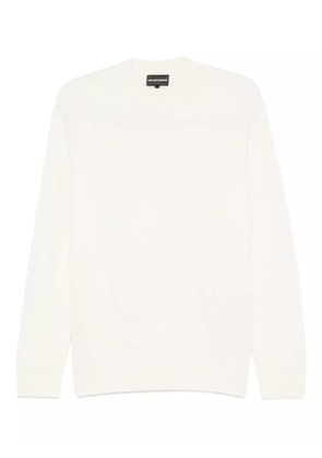 Emporio Armani crew-neck wool sweater - Neutrals