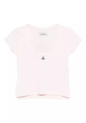 Vivienne Westwood heart-detail organic cotton top - Pink