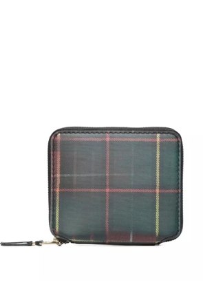 Comme Des Garçons Wallet Lenticular Tartan zipped wallet - Green