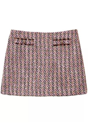 TWINSET bouclé lurex mini skirt - Pink