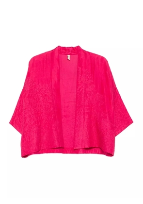 YAVI textured open-front jacket - Pink