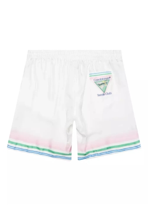 Casablanca drawstring striped shorts - White
