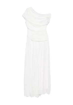 Simkhai draped one-shoulder dress - White