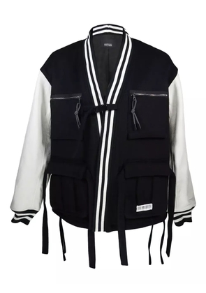 Mostly Heard Rarely Seen logo-embroidered varsity jacket - Black