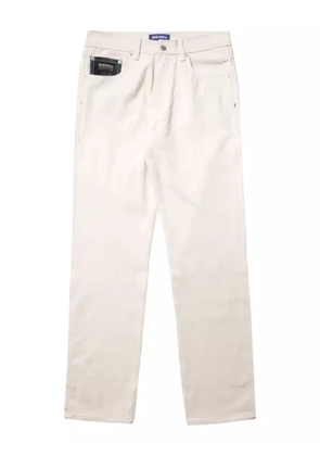 Devástates web-pocket plaid-pocket jeans - White