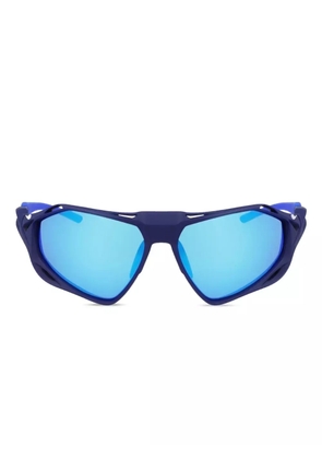 Nike geometric-frame sunglasses - Blue
