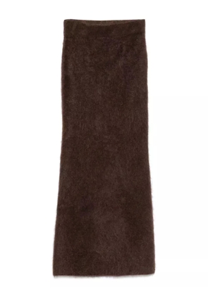 Soft Goat cashmere skirt - Brown
