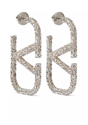Valentino Garavani VLogo Signature crystal earrings - Silver