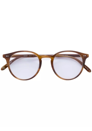 Garrett Leight Clune round-frame tortoiseshell glasses - Brown