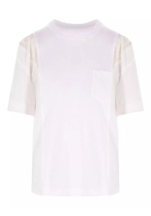 sacai panelled T-shirt - White