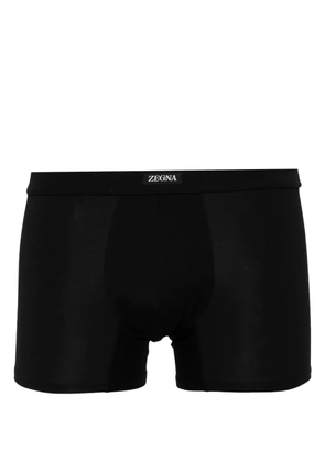 Zegna logo-appliqué elasticated-waist boxers - Black