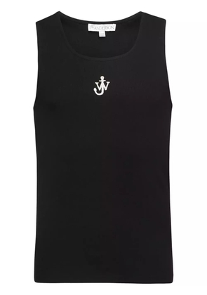 JW Anderson Anchor-embroidered tank top - Black