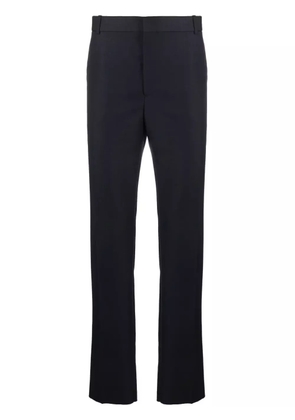 Alexander McQueen wool-blend straight-leg trousers - Blue